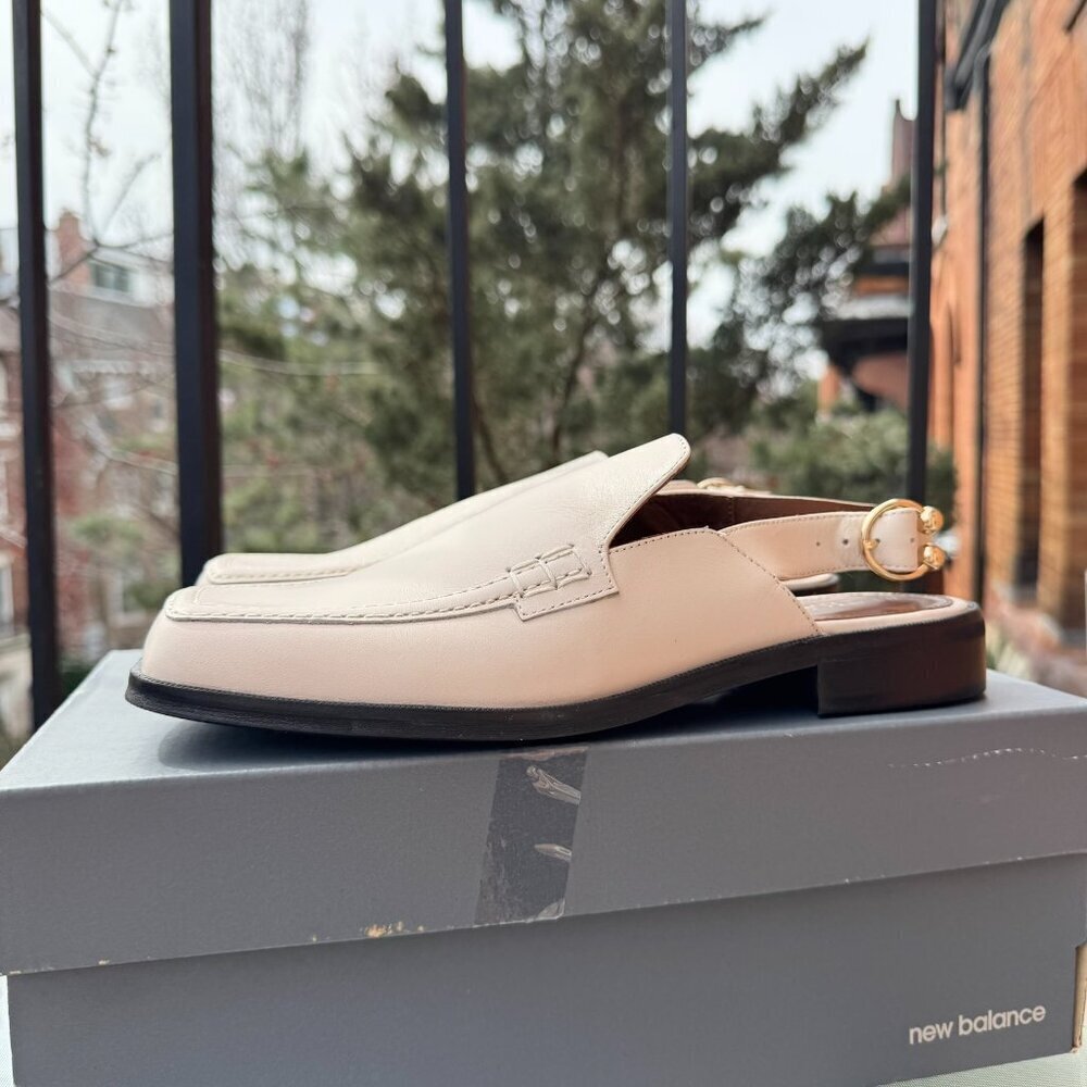 ALOHAS Abe Slingback Leather Slingback Loafers ream Gold Womens 8.5 / 39 - Picture 7 of 16